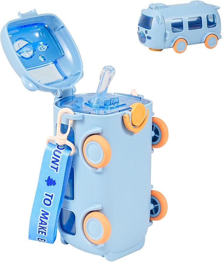 Bus Shape School Water Bottle With Strap 500